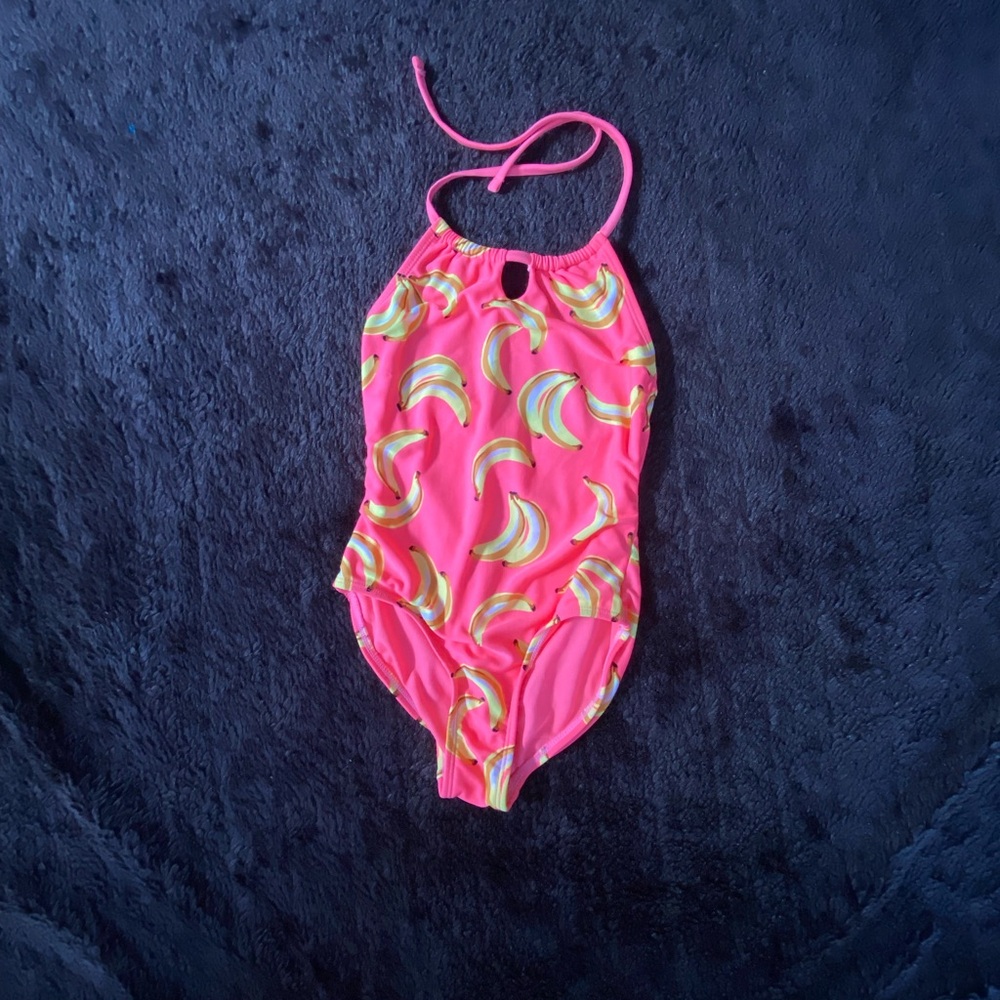 Cat & Jack Yellow and Pink One Piece Swimsuit - Picture 2 of 5